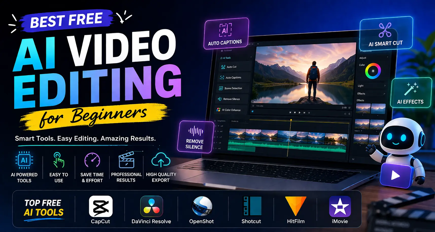 Best Free AI Video Editing Tools for Beginners