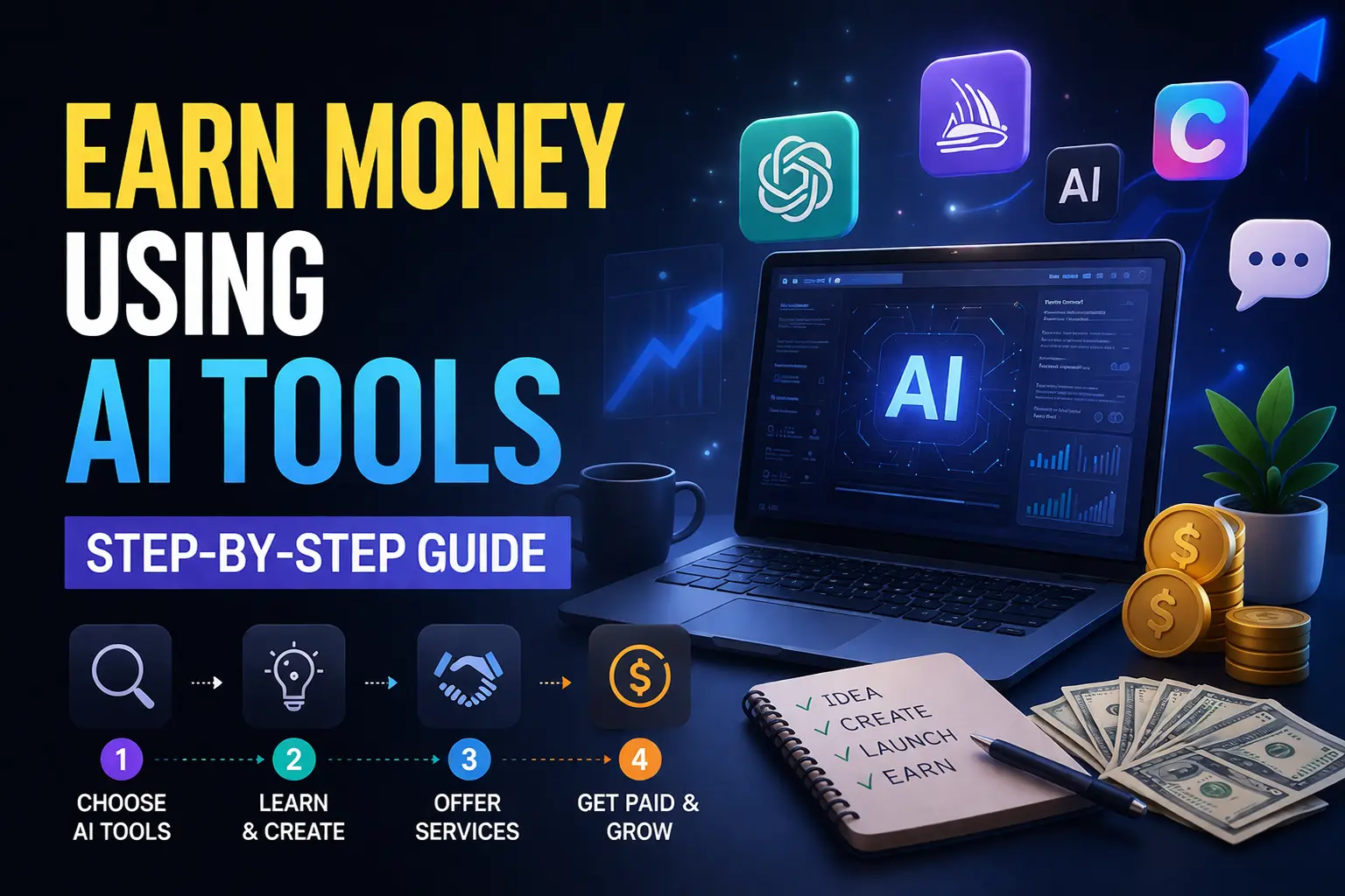 Earn Money Using AI Tools: Step-by-Step Guide