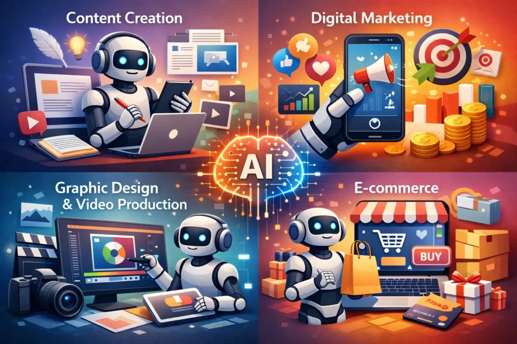 Industries leveraging AI today include