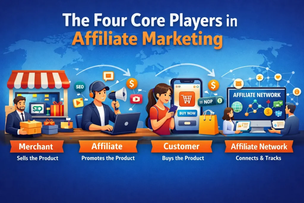 The Four Core Players in Affiliate Marketing