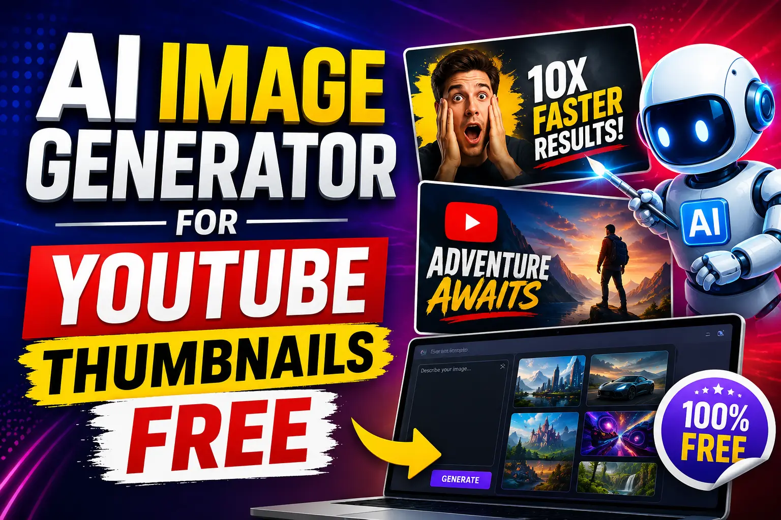 AI Image Generator for YouTube Thumbnails Free