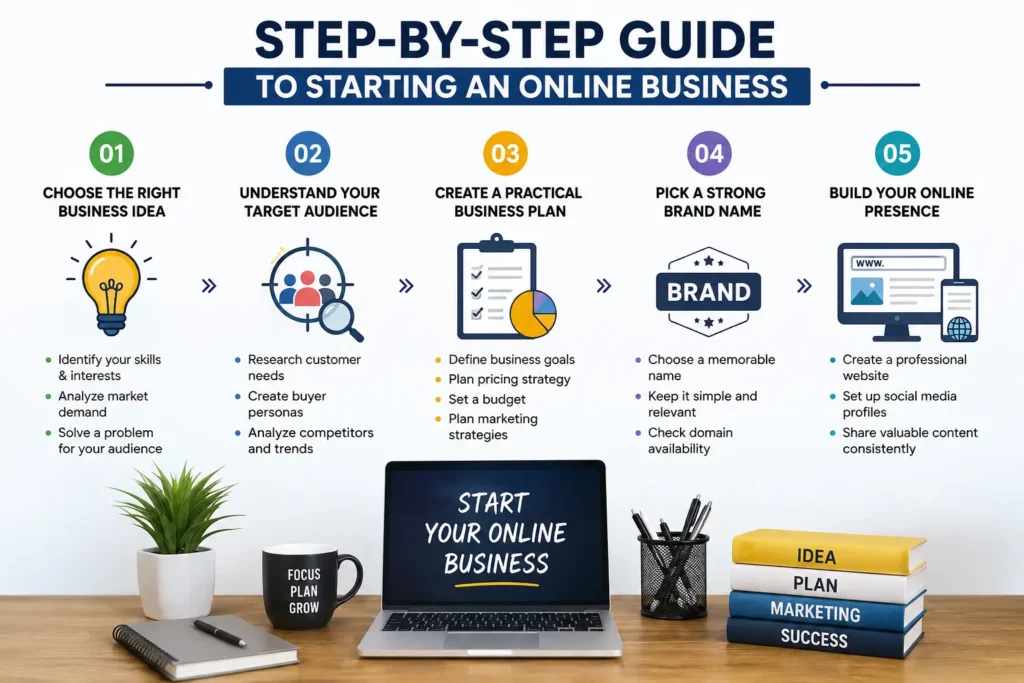 Step-by-Step Guide to Starting an Online Business